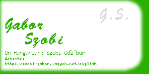 gabor szobi business card